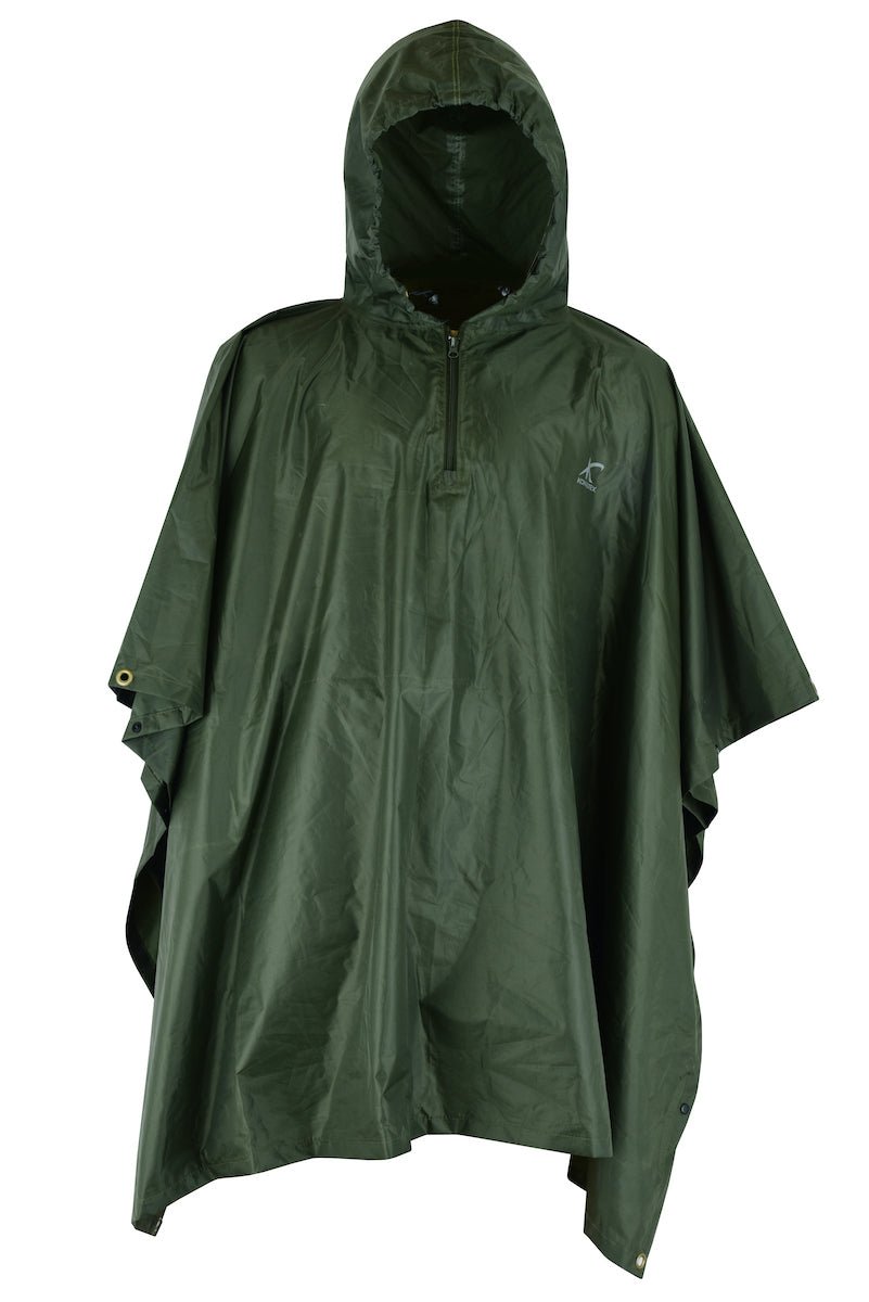 Antipioggia KONUSTEX LAXO PONCHO verde leggero impermeabile antivento