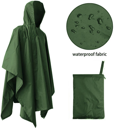 Antipioggia KONUSTEX LAXO PONCHO verde leggero impermeabile antivento