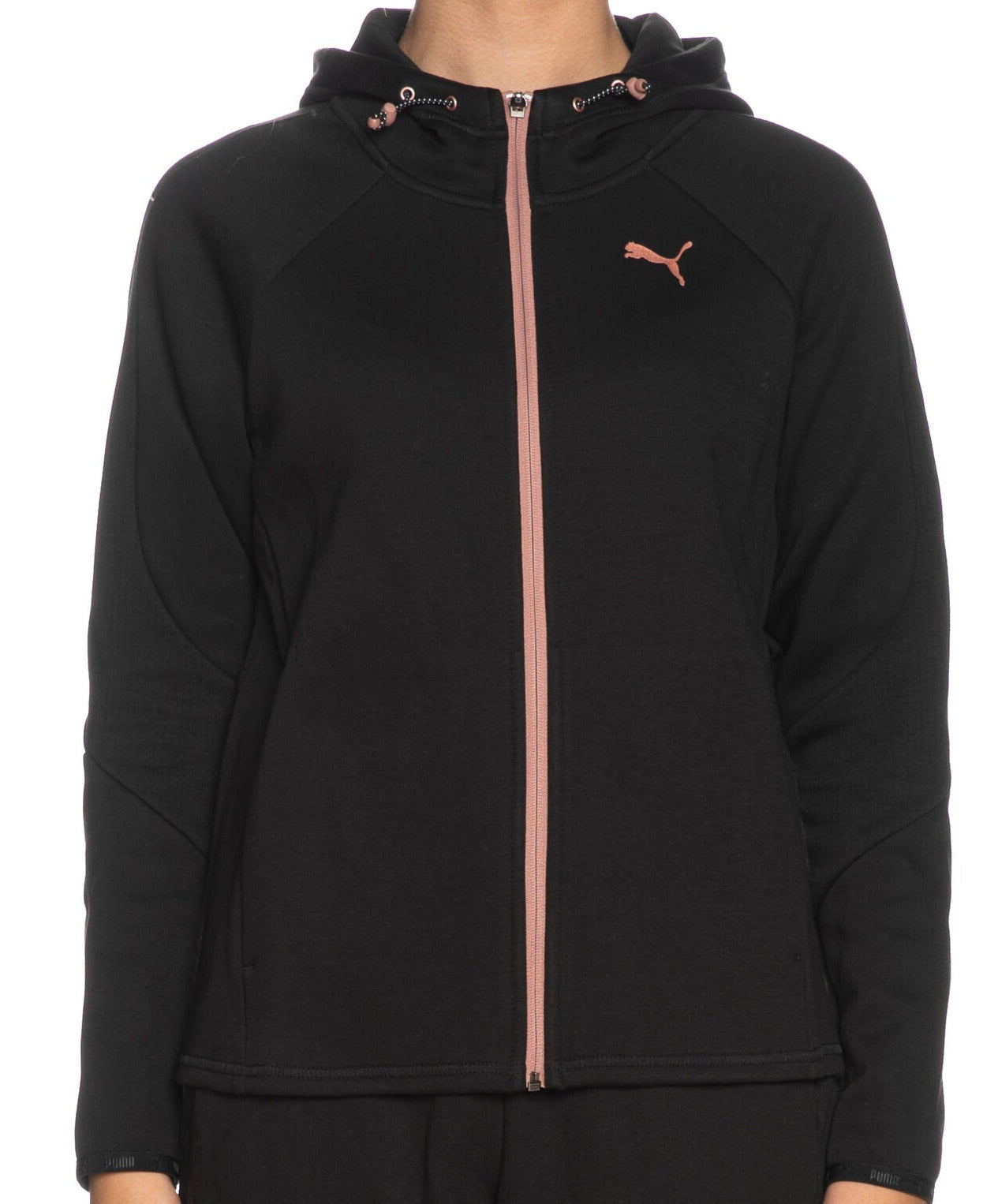 Puma Felpa da donna in cotone e Drycell con cappuccio Evostripe Full-Zip Hoodie 849809 11 black