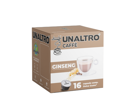 16 CAPSULE DOLCE GUSTO UNALTRO CAFFE MISCELA GINSENG.