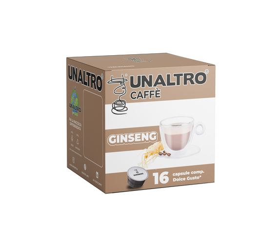 16 CAPSULE DOLCE GUSTO UNALTRO CAFFE MISCELA GINSENG.