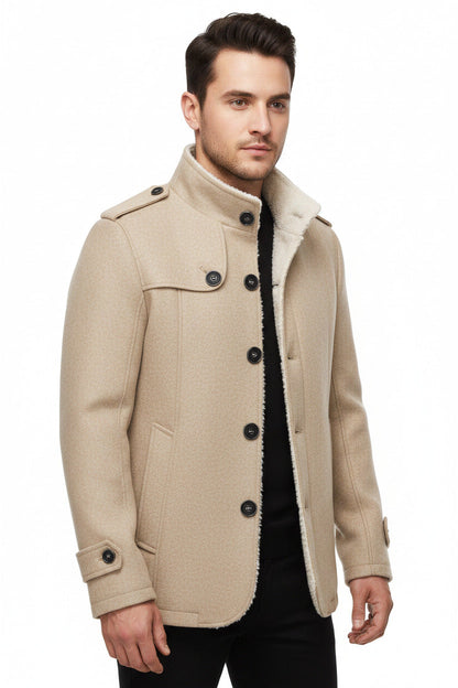 Giacca Uomo in Pelle Sintetica | Giubbotto Faux Leather Biker Casual Elegante