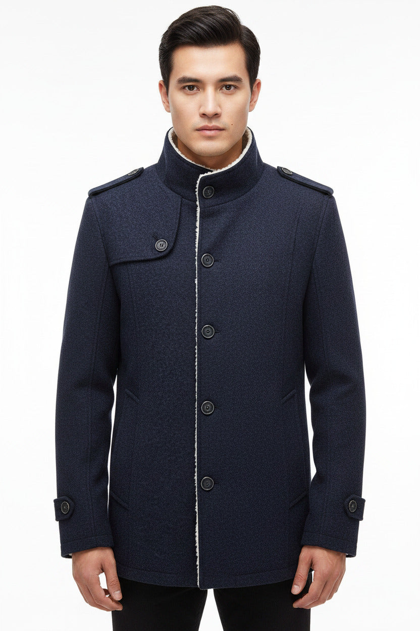 Giacca Uomo in Pelle Sintetica | Giubbotto Faux Leather Biker Casual Elegante