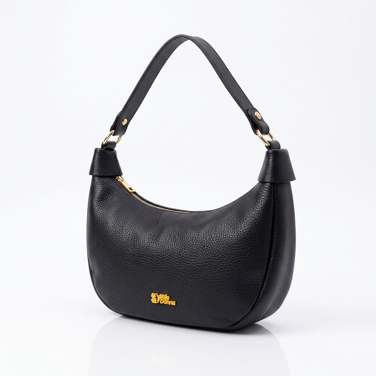 Giulia Borsa a Mezzaluna in Vera Pelle