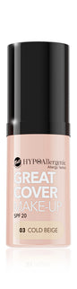 HypoAllergenic Great Cover Make Up High Coverage Mousse Foundation SPF20 20 gr