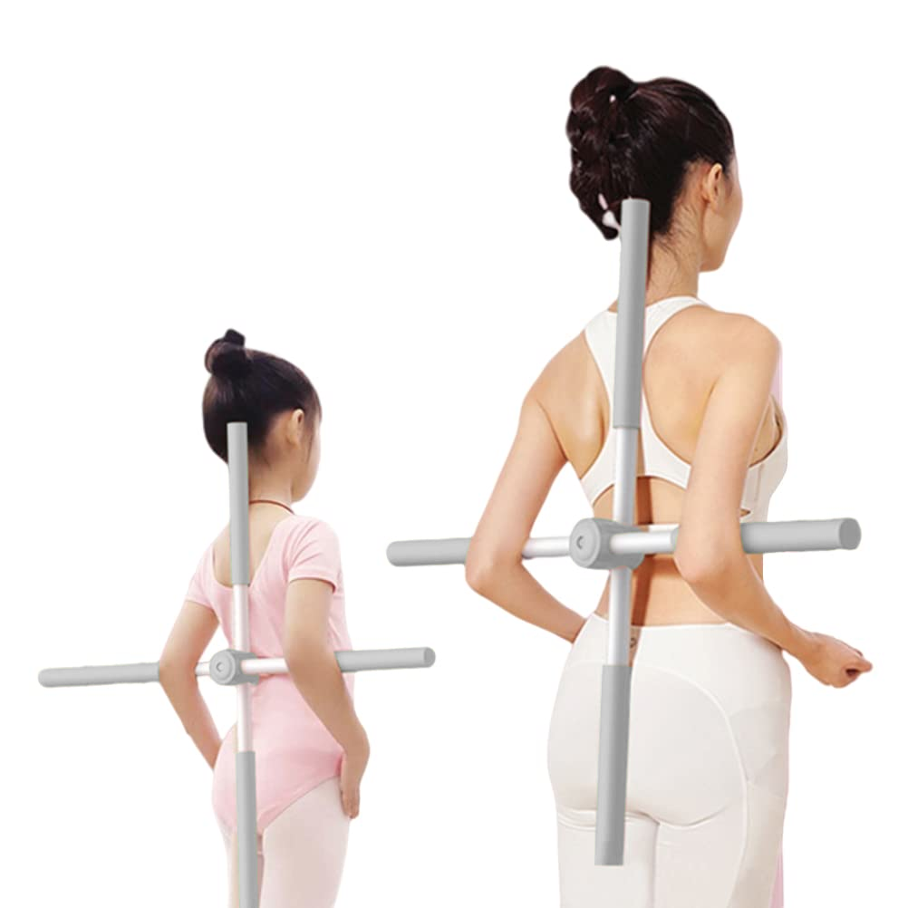 Bastone Correttore Posturale Yoga Stick Attrezzo Postura Colonna Fascia Schiena Grigio