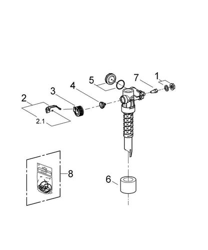 Grohe 43537000 Valvola di carico per cassetta incasso