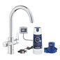 Grohe Blue Pure BauCurve Sink Mixer with Filtering System Chrome 30581000