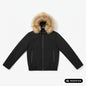 Canadian giubbotto corto con pelliccia al cappuccio da uomo CN.G224370FUR BLA nero