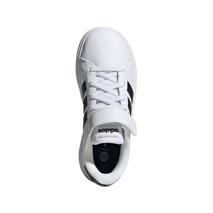 Adidas scarpa sneakers da bambino Grand Court 2.0 EL GW6521 bianco-nero