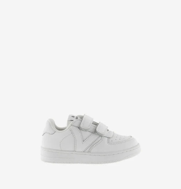 Victoria Sneaker Bambini Tiempo 1124103 Bianco Effetto Pelle