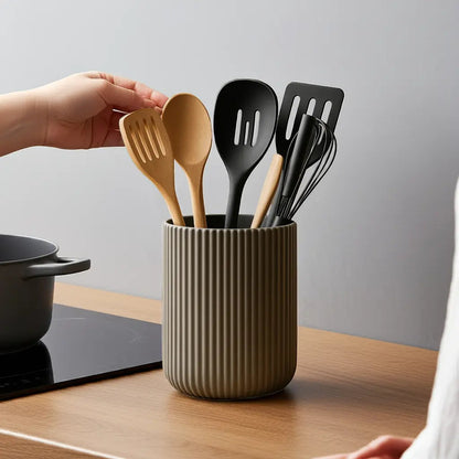 RILIA: Porta Utensili Verticale Scanellato Home Decor