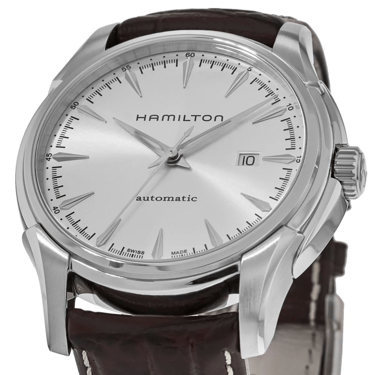 Hamilton Jazzmaster Automatic Argento 44mm - swiss made cinturino in pelle