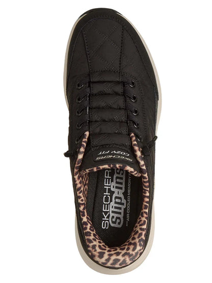 Skechers Slip-ins Contour Foam Cozy Fit Leopard Dream 150419-BLK Donna Nera - Sneakers