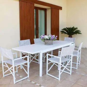 Ausziehbarer Aluminiumtisch Formentera 160/240 x 90