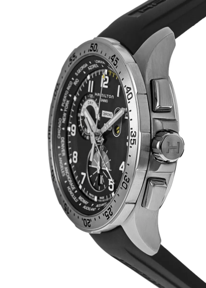 Hamilton Khaki Aviation H76714335 – Quarzchronograph 45mm mit verschraubter Krone und 100m WD