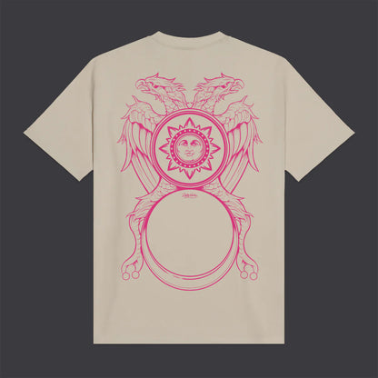 Dolly Noire T-shirt Uomo Asso di Denari Outline Beige TS1131-TT-03