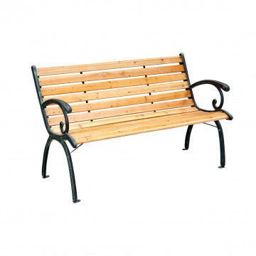Panca in ghisa e legno Real - Dimensioni: cm 126 x 60 x 77 h