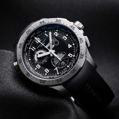Hamilton Khaki Aviation H76714335 – Quarzchronograph 45mm mit verschraubter Krone und 100m WD