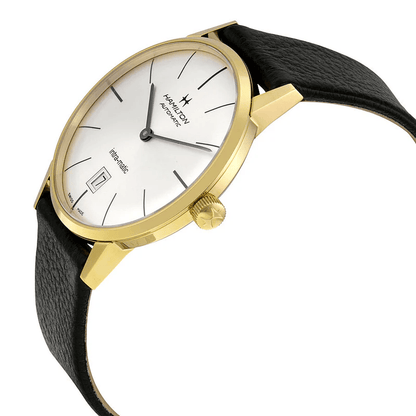 Hamilton American Classic H38475751 – Vintage-Automatikuhr mit silbernem Zifferblatt und Gehäuse in gelbem PVD