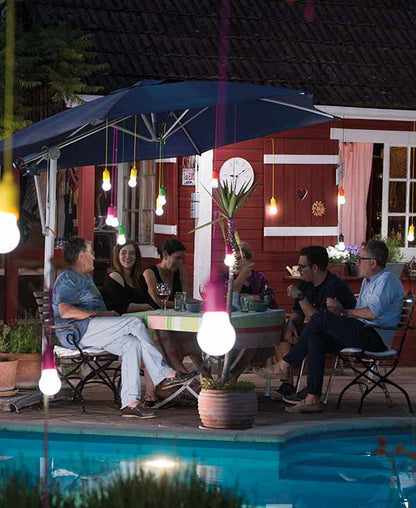 4x GLÜHBIRNE KLICK KORDEL WEISSES LICHT LED CAMPING SCHRANK ZUHAUSE WEIHNACHTEN KETTE
