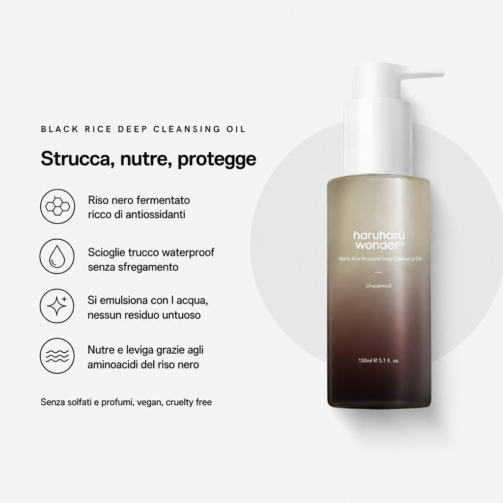 Haruharu Black Rice Cleansing Oil – Olio Struccante 150ml