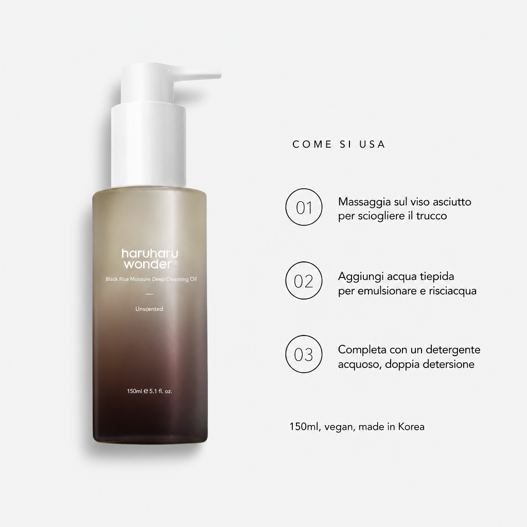 Haruharu Black Rice Cleansing Oil – Olio Struccante 150ml