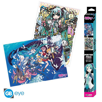 Abystyle (HATSUNE MIKU) Set 2 Chibi Poster: "Hatsune Miku" (52x38) Gb Eye