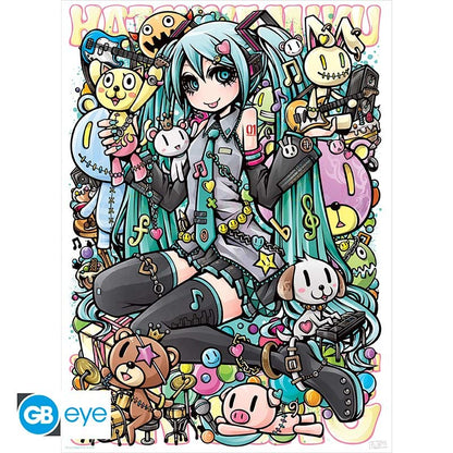 Abystyle (HATSUNE MIKU) Set 2 Chibi Poster: "Hatsune Miku" (52x38) Gb Eye