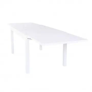 Ausziehbarer Tisch Hawaii aus weißem Aluminium - 135/270 x 90