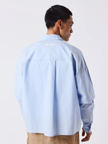 PxP Camicia doppia manica elegante 2633311 celeste
