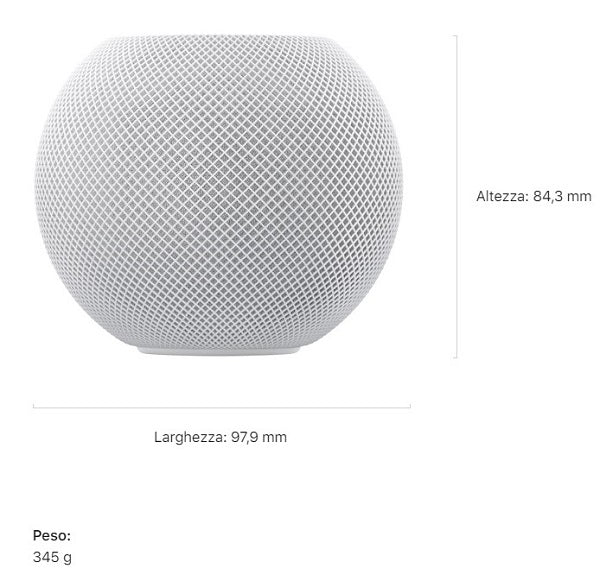 APPLE HOMEPOD MINI SPACE WHITE SIRI VOICE ASSISTANT SPEAKER WHITE MY5H2SM/A
