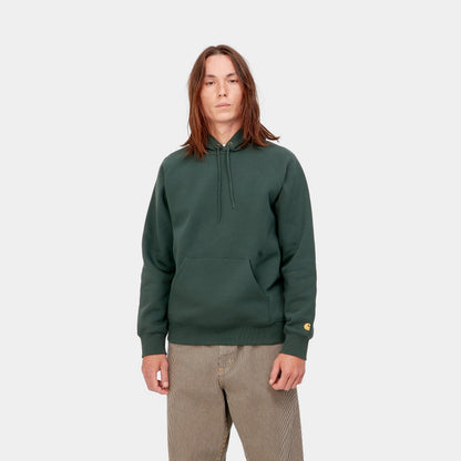 Carhartt Felpa con cappuccio da uomo 1026384 1H3 juniper-gold