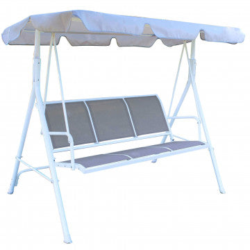 Gartenschaukel Naxos mit Sitz aus hellgrauem Textilene