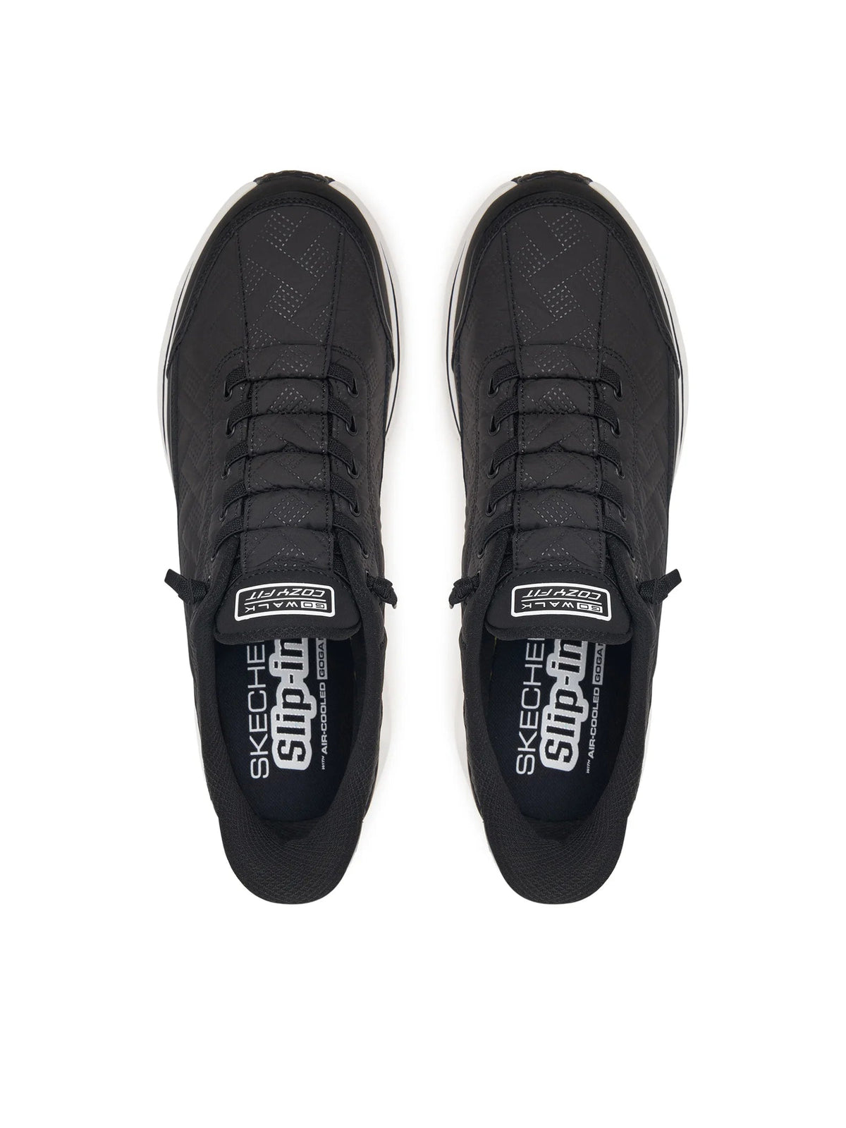 Skechers scarpa sneakers uomo Slip-ins GO WALK Glide-Step 2.0 Cozy Fit Walker 217035/BKW nera