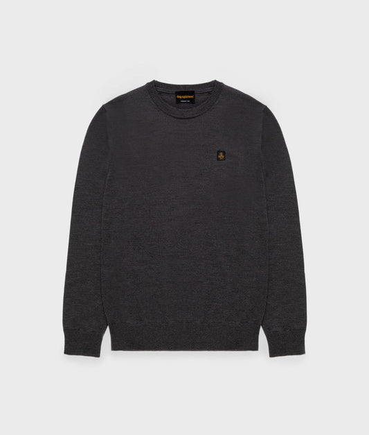 RefrigiWear Bennet Wash Pullover M26908 MA0015 I07220 Uomo Grigio - Maglione Lana Merino