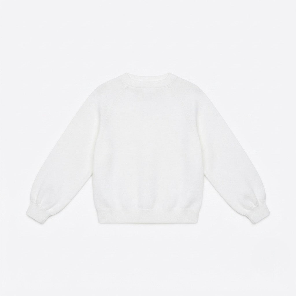 Calvin Klein Junior Maglioncino Monologo Fashion On LVCKTJF06GT Bianco