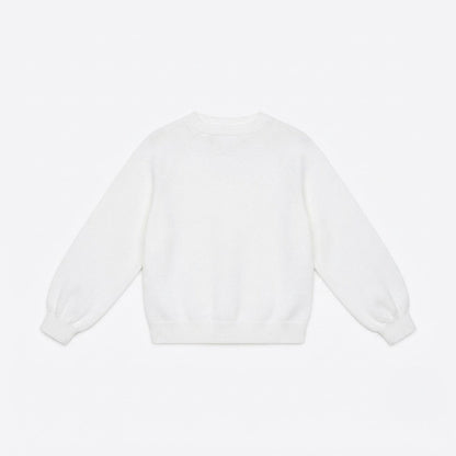 Calvin Klein Junior Maglioncino Monologo Fashion On LVCKTJF06GT Bianco