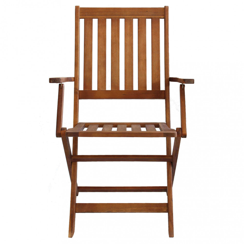 Poltrona con braccioli Diana in legno di acacia cm 55 x 57 x 91 h