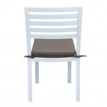 Stuhl Formentera mit Kissen - Aluminium und Textil, 46 x 62 x 84 cm H
