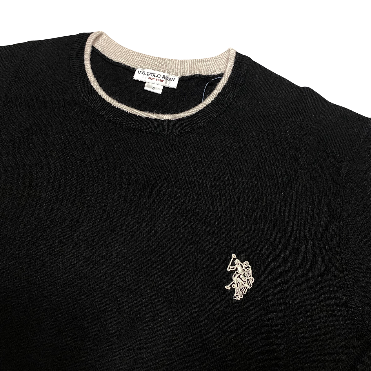 US Polo Assn Maglia Girocollo Misto Lana e Viscosa US42173007 199 Nero – Comfort Classico, Stile Versatile e Qualità Tradizionale