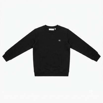 Calvin Klein felpa girocollo junior con Mini Badge Logo MM7015TKTP2 205 nera