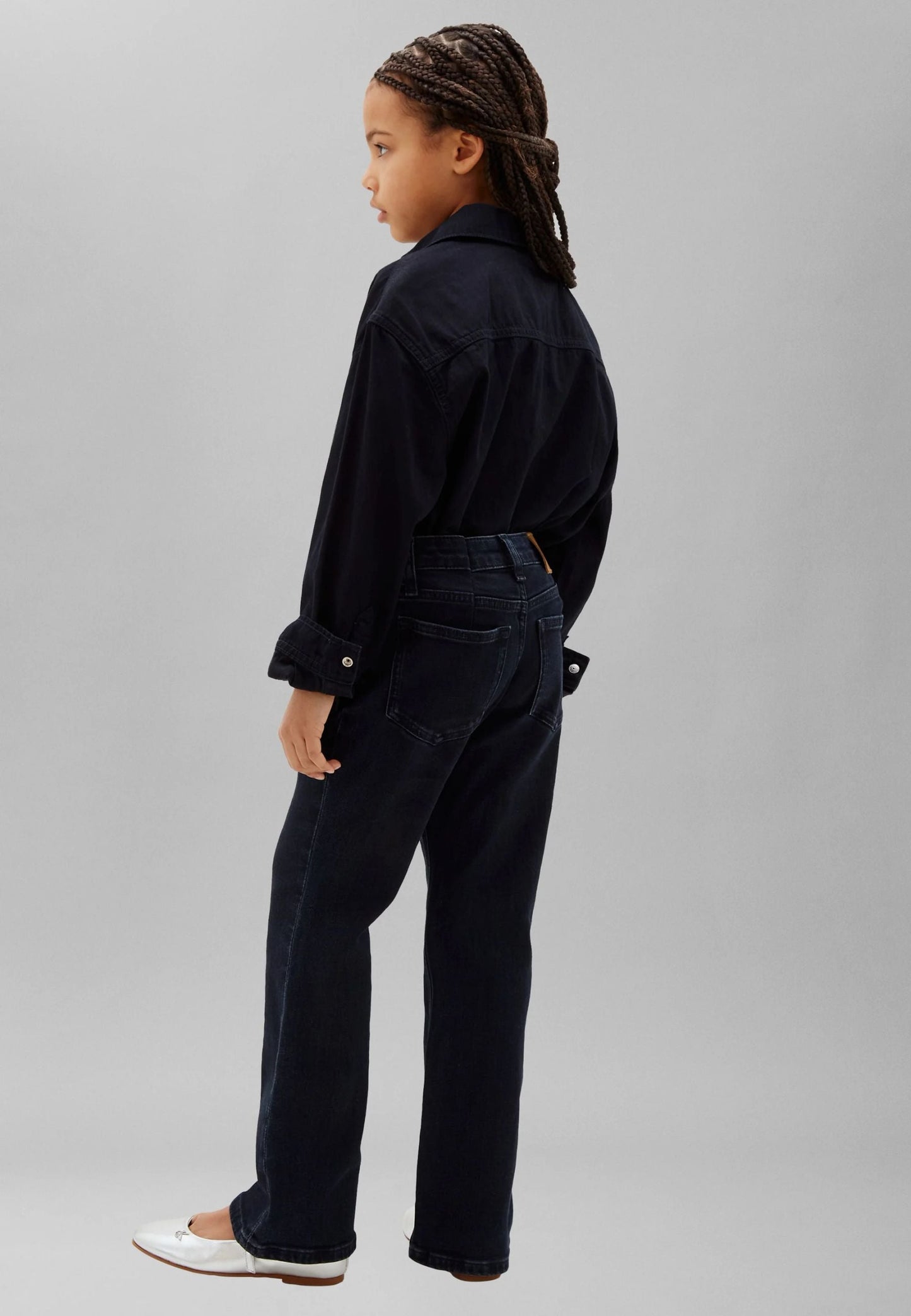 Calvin Klein pantalone jeans ragazza Flare Ess LVCKSJC03G 1BK blu