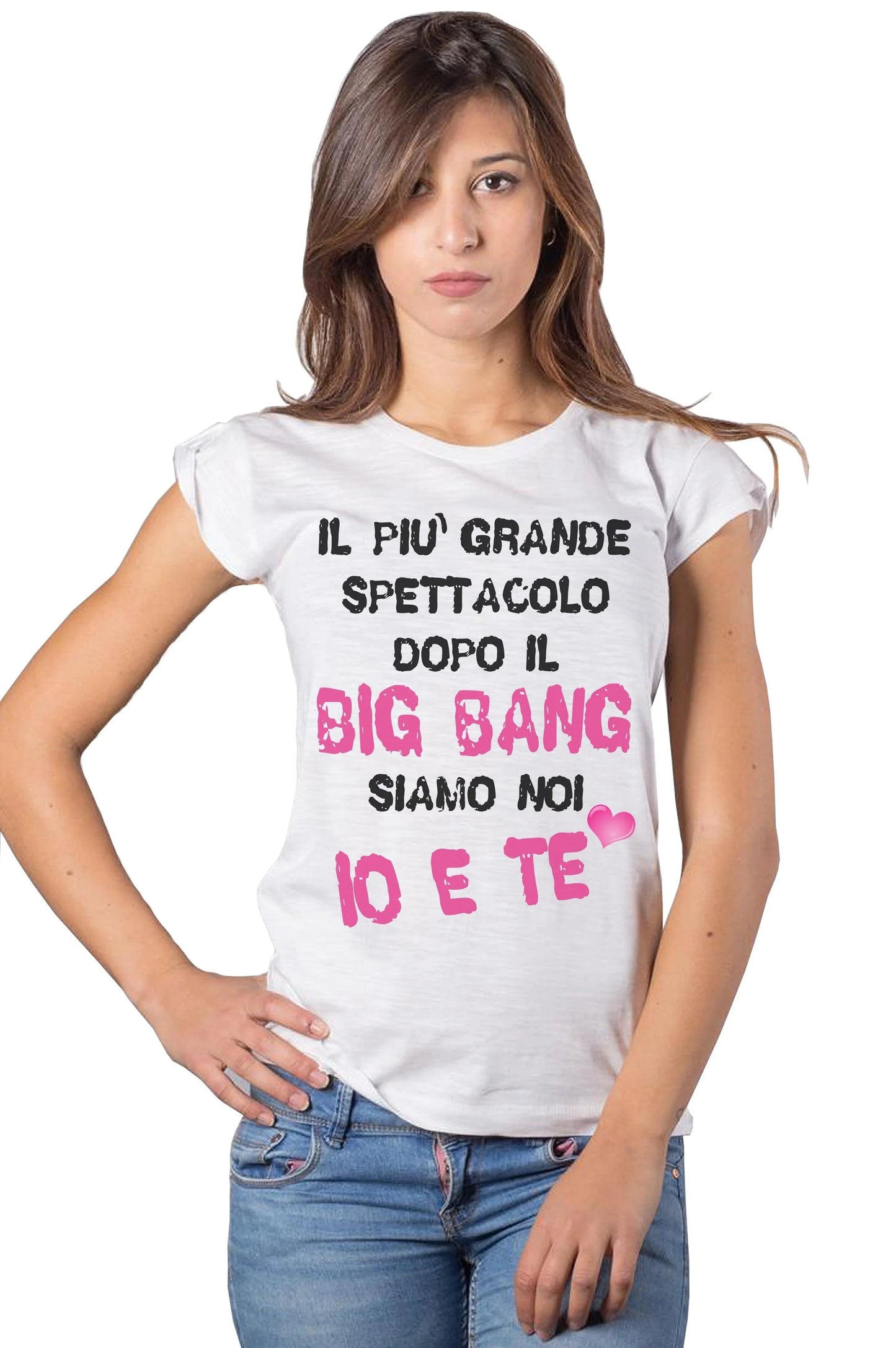 T-shirt Donna Slub 'Dopo il Big Bang' - Cotone Bio