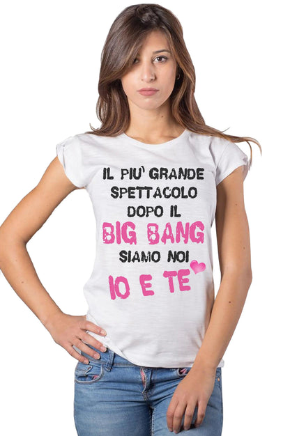 T-shirt Donna Slub 'Dopo il Big Bang' - Cotone Bio