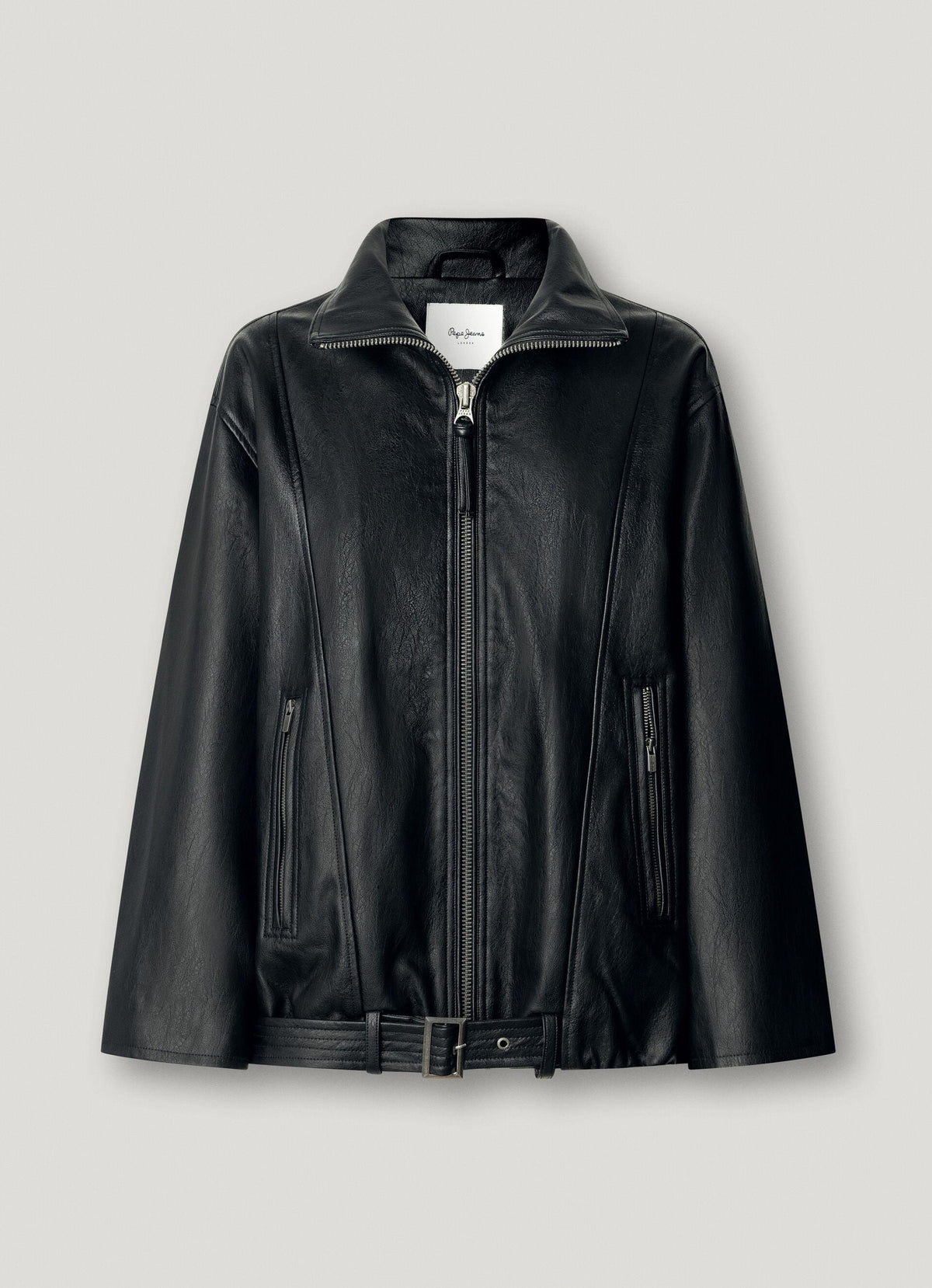 Pepe Jeans giacca in pelle sintetica Lina PL4024525 nera