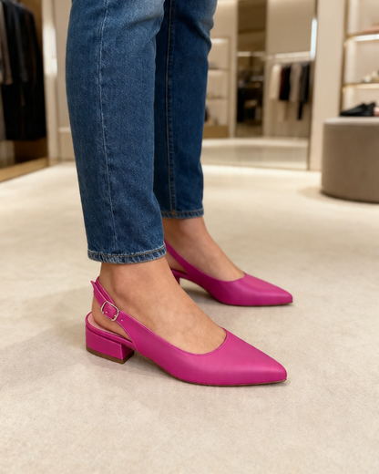 Morablu 3191 Sol Soft Fuxia Sandalo Basso Tacco 20