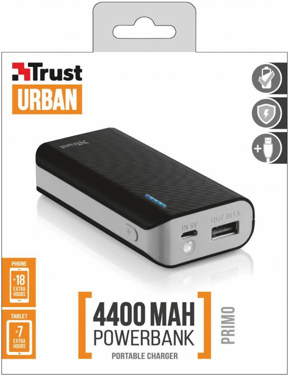 Tust-Urban Power Bank Externer Akku Tragbares Universal-Ladegerät 4400