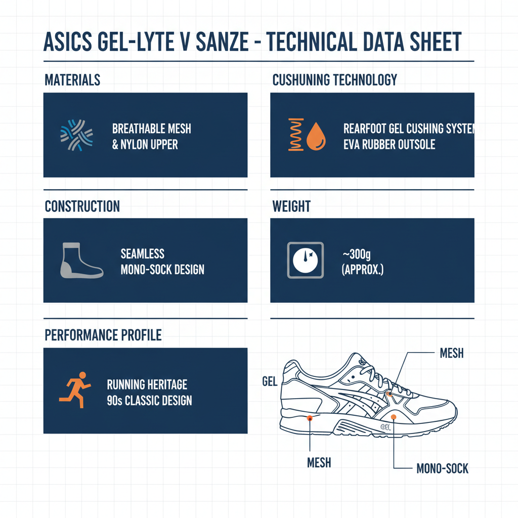 Asics Sneakers Gel Lyte V Sanze H817L-4911 Blu Scuro Grigio