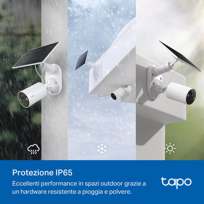 Tapo C401 KIT Telecamera WiFi Esterno 1080P 2MP Batteria con Pannello Solare